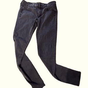 American Eagle Outfitters Women's Super Sketch Black AEO Sateen Jeggings Size 6